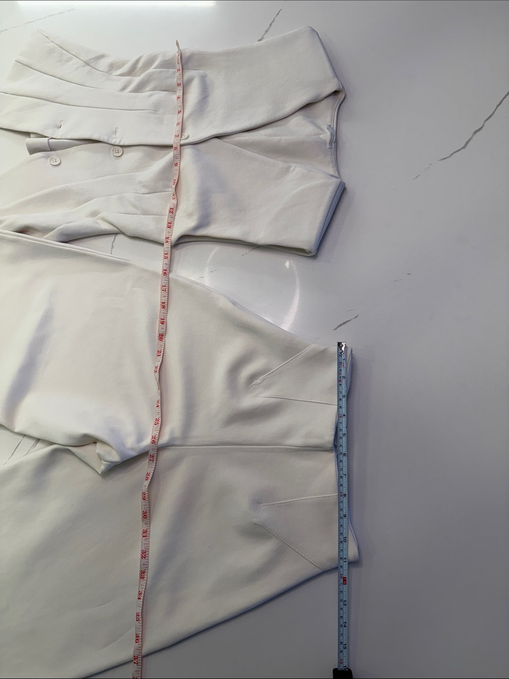 ZARA Vest and Barrel Leg pants set in Oyster-White Size Medium - Picture 10 of 10